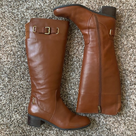 cognac colored riding boots